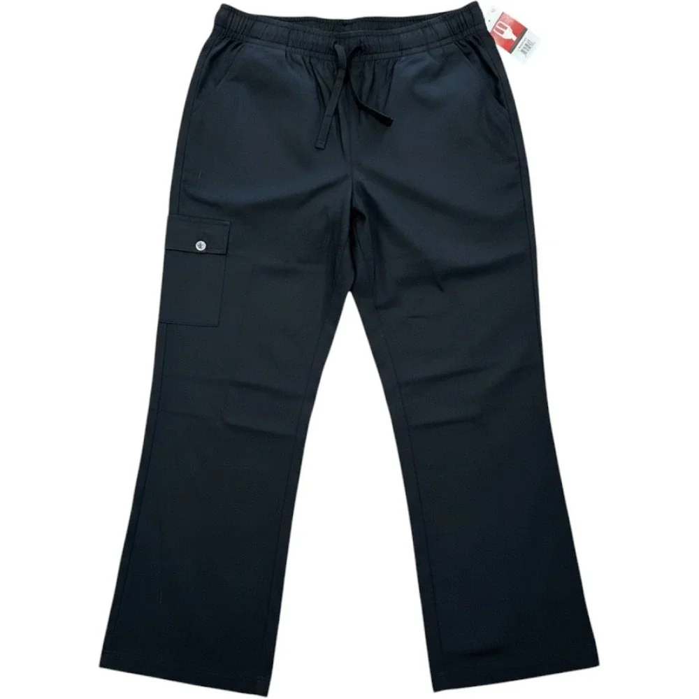 Chef Works Cargo Pants Black 3XL Elastic Drawstring Waist CPWO-BLK-3XL NEW